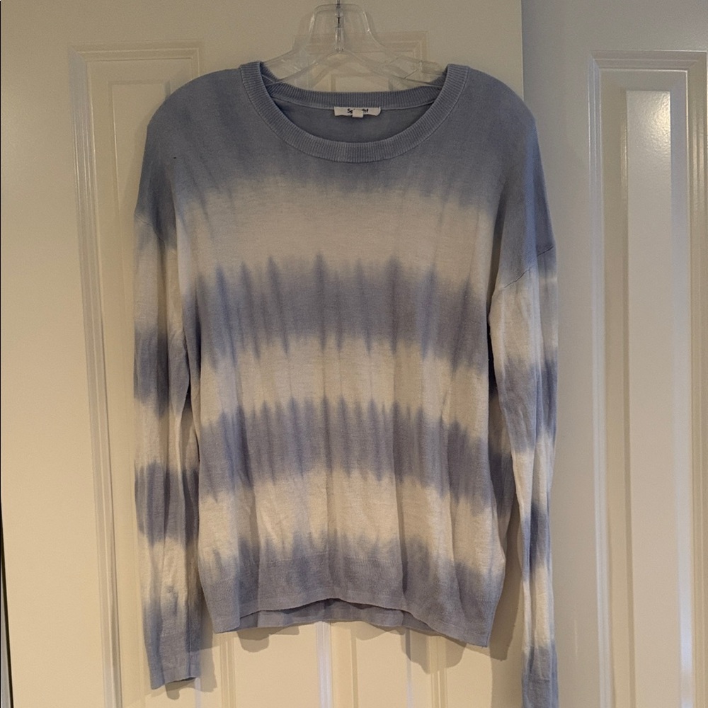 Splendid Blue and White Tie-Dye Women's Top